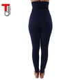 thumbnail image 3 of TD Collections Fleece Lined Leggings - High Waist Slimming Thick Tights - Many Colors (Navy), 3 of 4