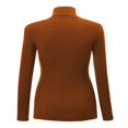 thumbnail image 2 of Women‘s Long Sleeve Rib Turtleneck Top Pullover Sweater L RED, 2 of 6