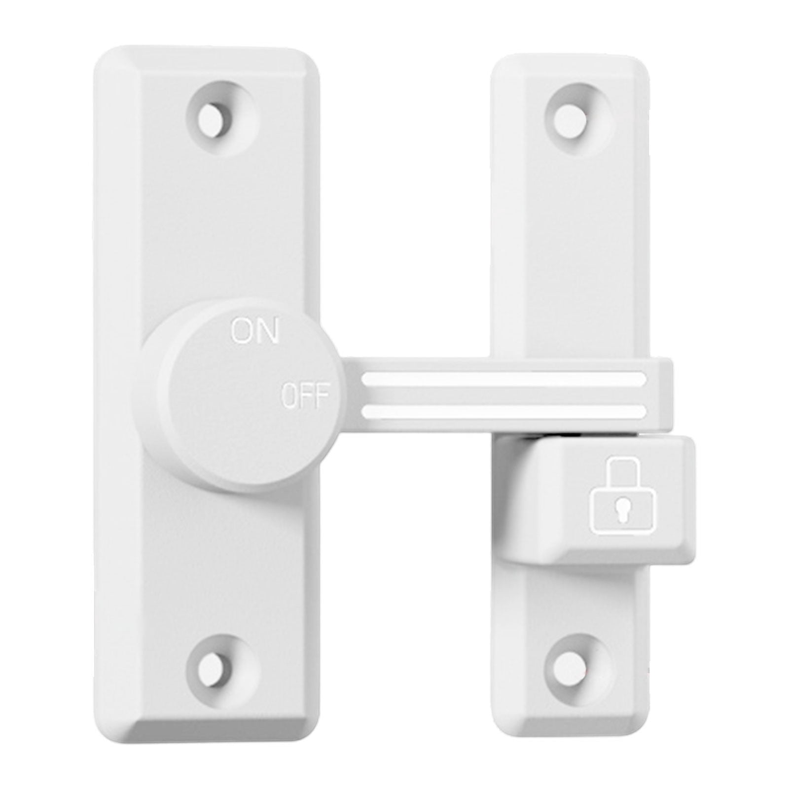 Iuhan No-Drill Door Lock, Sliding Gate Lock and Push-Pull Door Fastener, Adjustable Cabinet Lock Easy-Install Door Stopper for Home Security