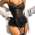 thumbnail image 4 of Levmjia Women Lingerie Set Lace Bodysuit One Piece Teddy Romper Comfortable Stretchy Underwear For Date Night And Special Occasions, 4 of 5