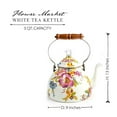 thumbnail image 4 of MacKenzie-Childs Flower Market 3 Quart Tea Kettle - White, 4 of 5