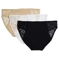 thumbnail image 5 of Donna L'oren Women's Hi-cut Briefs Floral Lace Detail Panties 3-Pack S-XL, 5 of 8