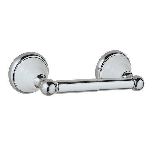 Franciscan Double Post Toilet Paper Holder in White Porcelain and Polished Chrome