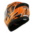 thumbnail image 5 of 1Storm Motorcycle Full Face Helmet Street Bike Dual Visor/Sun Shield N-HJK316 Panther Orange, 5 of 7
