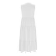 thumbnail image 3 of Womens Ruffle Tiered Maxi Dress Sleeveless V Neck Summer Casual Tank Sundress Cozy Flowy Long Dress (XL, White), 3 of 7
