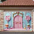 thumbnail image 3 of Pink Theme Candy Banner Pastel Colors Sweet Display Lollipop Design Cupcake Decor Fairy Tale Backdrop for Kids Party Birthday Celebration Photo Backdrop, 3 of 9