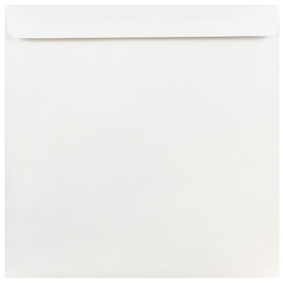 JAM Paper 9 x 9 Square Invitation Envelopes, White, 100/Pack
