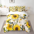thumbnail image 2 of Castle Fairy Floral Sunflower 7-Piece Twin Bedding Sets,Flying Butterfly Bedding Comforter Set,Lodge Cabin Breathable Sheet Sets,Super Cozy Rustic Room Decor, 2 of 8