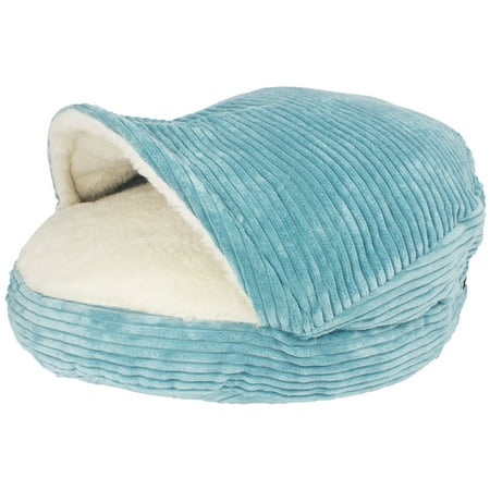 Precious Tails Plush Corduroy And Sherpa Lined Pet Dog Bed