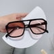 thumbnail image 4 of Gafas de sol de doble haz, gafas de sol cuadradas de moda coreana, retro, de alta calidad, anti-ultravioleta, forma cóncava, salto de discoteca, 4 of 5