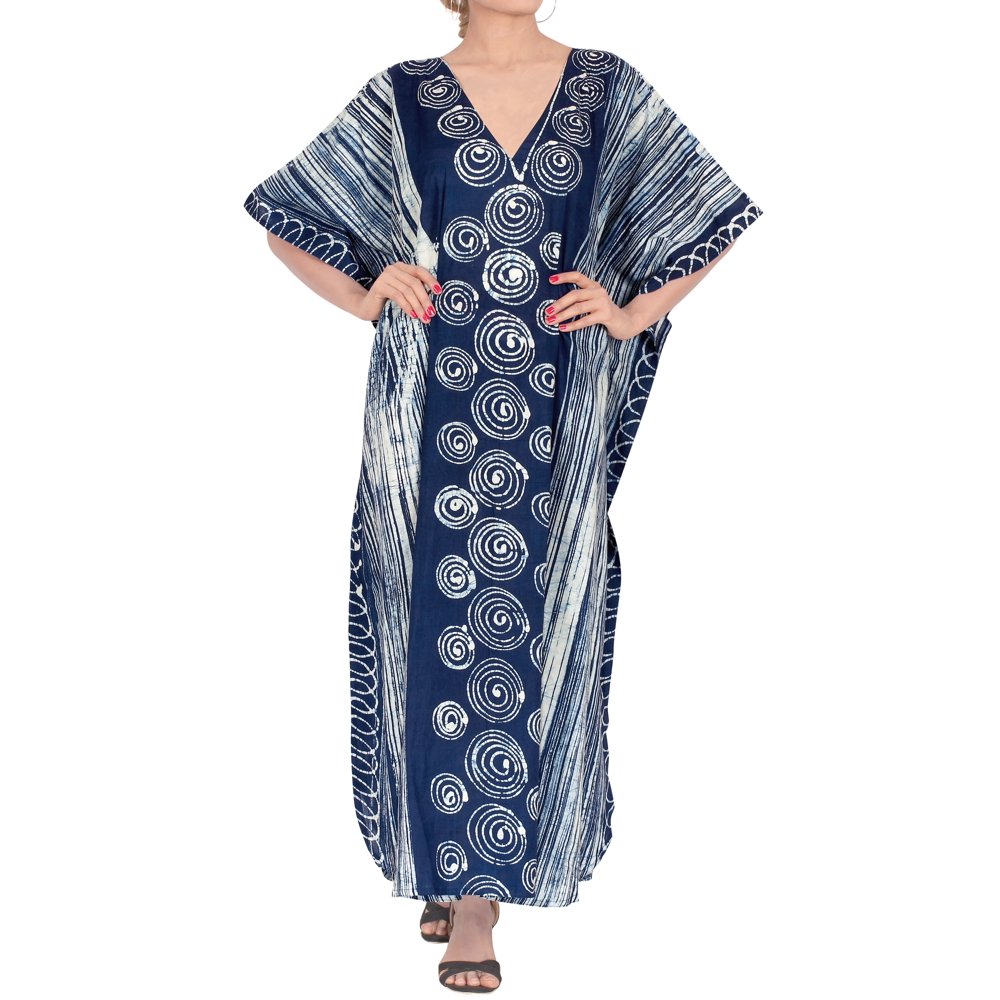 HAPPY BAY Womens Batik Caftan Summer Plus Size Cotton Ladies Tunic