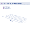 thumbnail image 3 of Sobre Colchón de Foam DR JOOHN Hospitalario 4 Pulgadas, Diseño de Cascaron de Huevo DRJOOHN Dual Confort, 3 of 6
