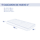 thumbnail image 3 of Sobre Colchón de Foam DR JOOHN Hospitalario 4 Pulgadas, Diseño de Cascaron de Huevo DRJOOHN Dual Confort, 3 of 6