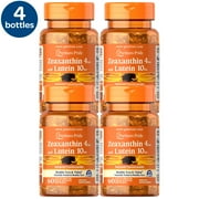 4 Pack - Puritan's Pride Zeaxanthin 4mg with Lutein 10mg Softgels, 60 Count