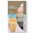 thumbnail image 2 of Secret Treasures Women's Plus Cotton Fashion Hipster Panties, 6 Pack, 2 of 2