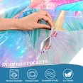 thumbnail image 3 of Yayeee Kitchen Curtains Tier Pair Light Filtering 27"x24" Rod Pocket Short Cafe Window Panel, Neon Starfish Pattern, 3 of 7