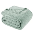thumbnail image 6 of Battilo Sage Geen Chenille Throw Blanket, Mint Green Decorative Knit Throws,Spring Decor,51"x67", 6 of 9