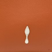Christian Louboutin Women's Structured Tote Bag In Textured Leather With Metallic Emblem Brown