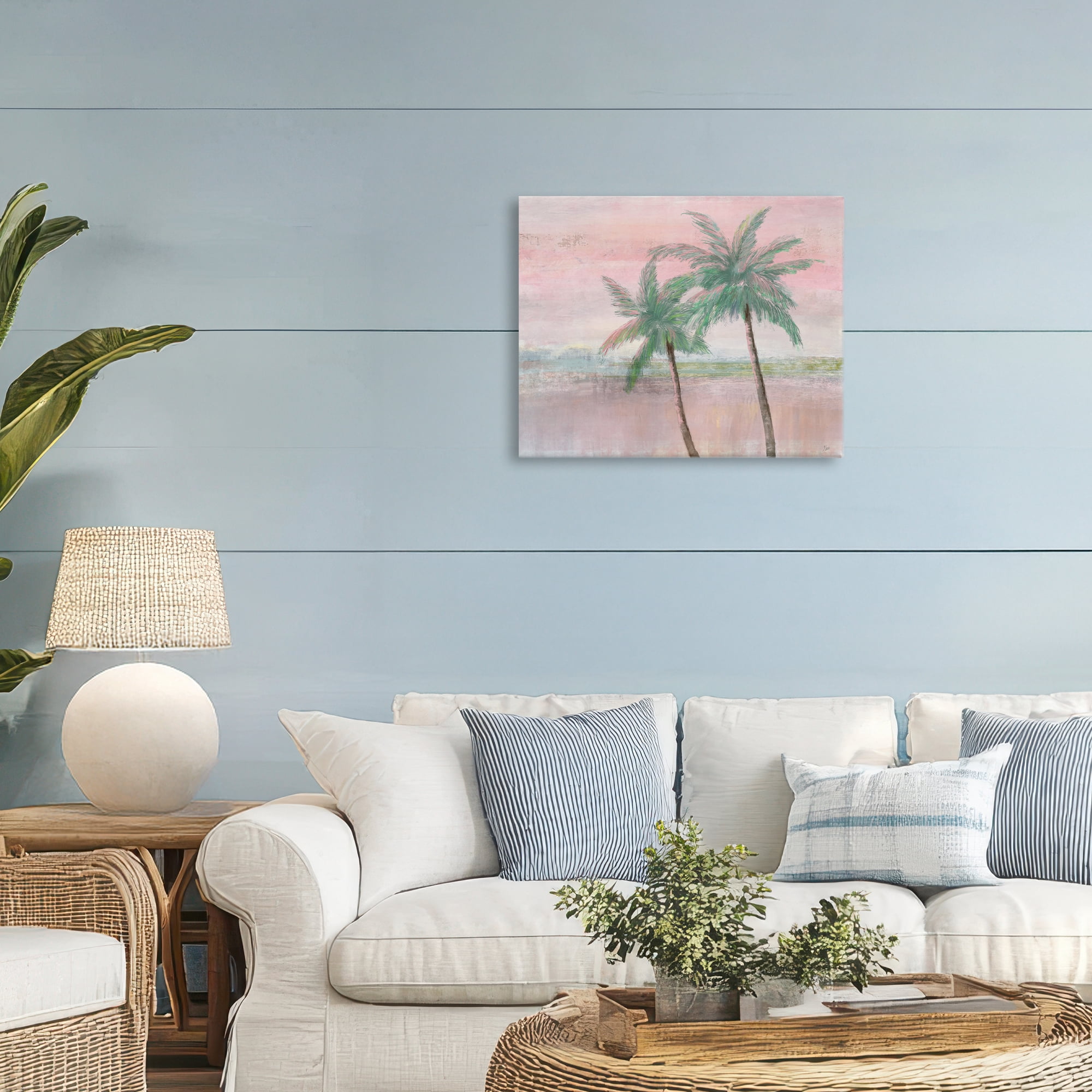 Stupell Industries Sunset Palms at Dusk Canvas Wall Art, design by Nan