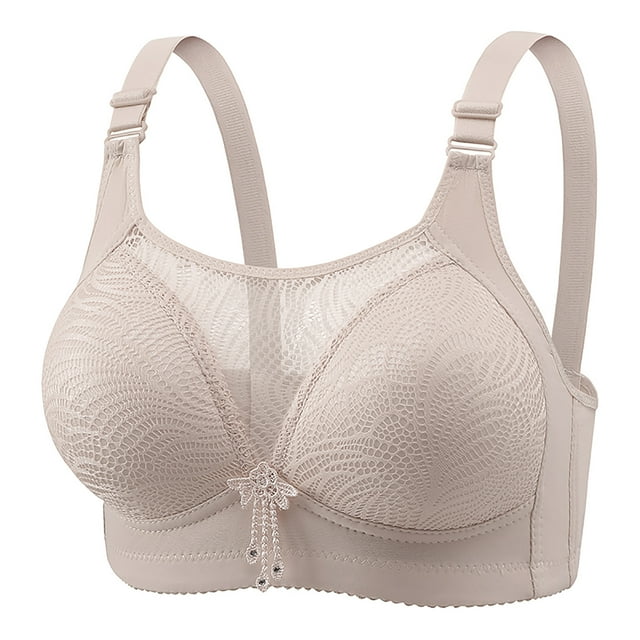 Abcnature Full Coverage Bras for Women Plus Size Thin without Underwire Bras Gathered and Comfortable Bras