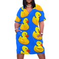 thumbnail image 2 of Vestido clásico de goma con bolsillo suelto para mujer vestido largo de verano ropa femenina, 2 of 7