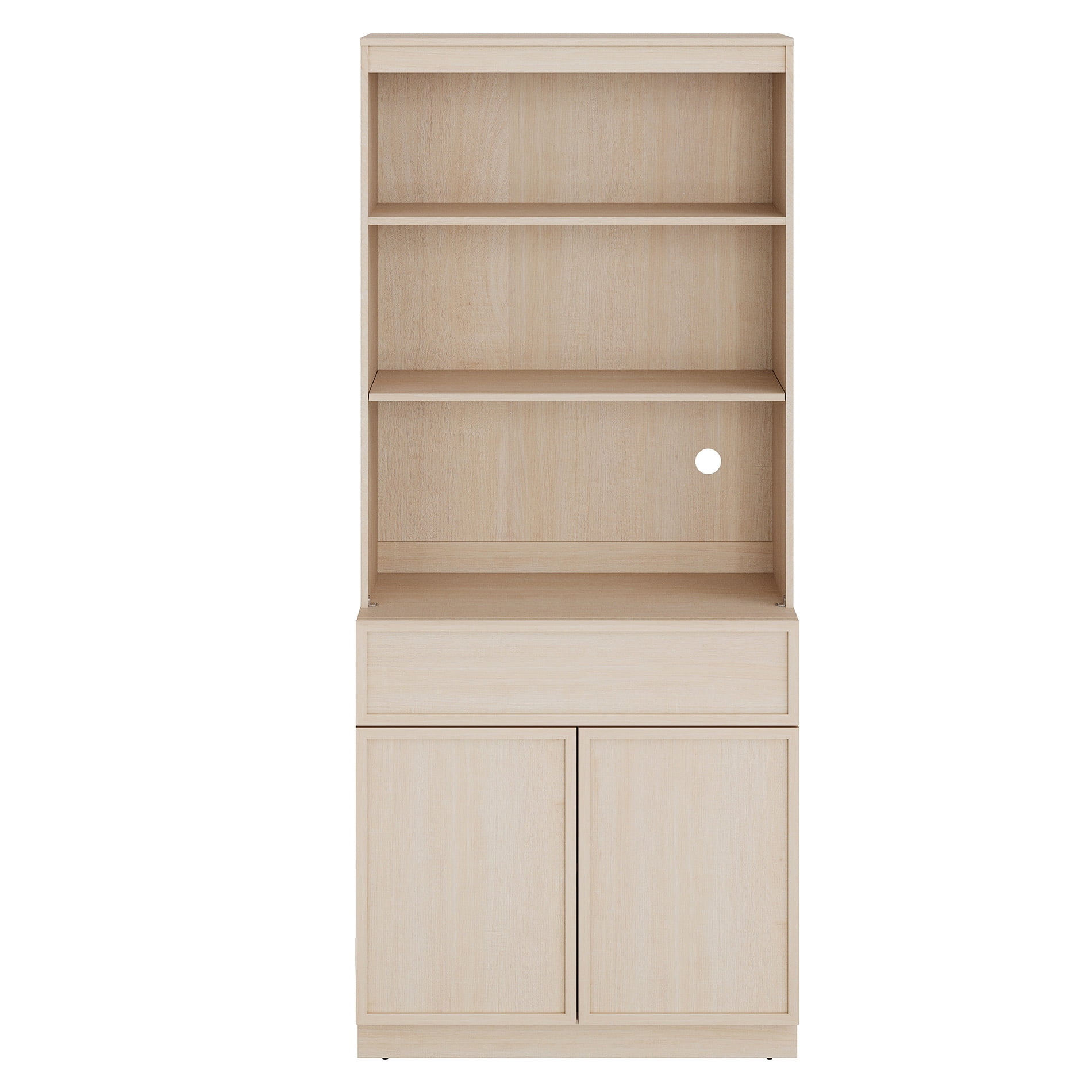 Modern Wood Sideboard Buffet with Doors, Drawers & Adjustable Shelves, 72" Tall Storage Cabinet for Dining Kitchen,Beige