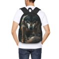 thumbnail image 5 of Balery Wolf With Basketball Backpack for Men and Women - Durable 600D Oxford Cloth -Large Capacity, Water-Resistant School, Travel, and Hiking Bag, 5 of 7