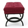 thumbnail image 5 of GDF Studio Reddington Fabric Ottoman Bench, Deep Red, 5 of 9