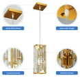 thumbnail image 6 of ZHLWIN Gold Pendant Lighting Modern Pendant Light, Mini Crystal Chandeliers Adjustable Pendant Light Fixture for Kitchen Island Dinning Room Bedroom, 6 of 7
