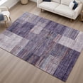 thumbnail image 6 of Addison Rugs Mayfield Premium Machine Washable Transitional Geometric Plum Rectangle Rug, 3' x 5', 6 of 6