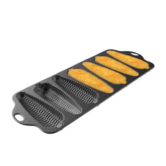 Cast Iron Cornbread Pan-Pre-Seasoned Bakeware with 7 Corncob Sticks-Compatible with Oven, Stovetop, Induction, Grill, and Campfires by Classic Cuisine