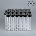 thumbnail image 4 of 30 Pack 0.85oz Clear Plastic Tube Bead Containers Liquid Containers with Black Screw-Top Lid Cylindrical Bottom Easy to Stand and Place (Diameter 0.78"/ Length 4.13"), 4 of 7