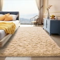 thumbnail image 7 of ZENELESS 4x6ft Fluffy Rugs,Super Soft Indoor Modern Carpets,Anti-skid Fuzzy Area Rug for Teens Dorm Nursery Bedroom Home Decor Khaki, 7 of 7