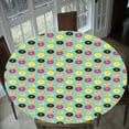 thumbnail image 4 of GUOOL Covers for Home Elastic Edged Flannel Backed Fitted Table Covers Tablecothes - Colored Biscuits Pattern - Fits to 47'' Diameter G - 120cm (48 Inch), 4 of 6