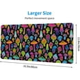 thumbnail image 6 of Large Mouse Pad,Colorful Bright Psychedelic Mushrooms Large XL Desk Mat Extended Waterproof Mouse Mat with Stitched Edges and Non-Slip Base for Office Gaming Home 31.5 X 11.8 Inch, 6 of 7