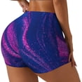 thumbnail image 1 of Balery Neon Gradient Blue Pantalones cortos de entrenamiento estampados para mujer, sin costuras, ajustados, para gimnasio, yoga, correr, deportes, ejercicio activo, fitness.-Large, 1 of 8