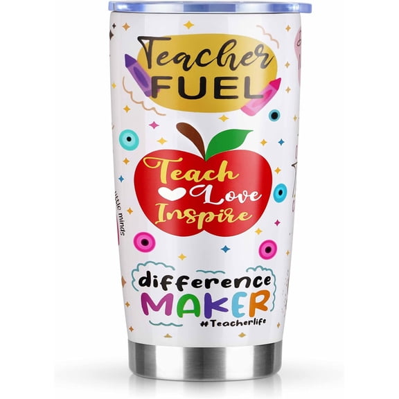 Teacher Tumbler Gifts Teacher Gifts for Women Thank You Gifts from Students Graduation Gifts Christmas Birthday Gifts for Teacher 20 OZ Stainless Steel Tumbler