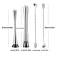 thumbnail image 5 of Inteprter 4 cucharas mezcladoras de acero inoxidable para vino, para hacer bebidas, agitar S Barra de herramientas, 5 of 6