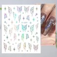 thumbnail image 4 of ELF Butterfly Nail Art Stickers Laser Butterflies Decals Stickers 3D Self-Adhesive Nail Sticker Holographic Butterfly Nail Supplies, 4 of 8