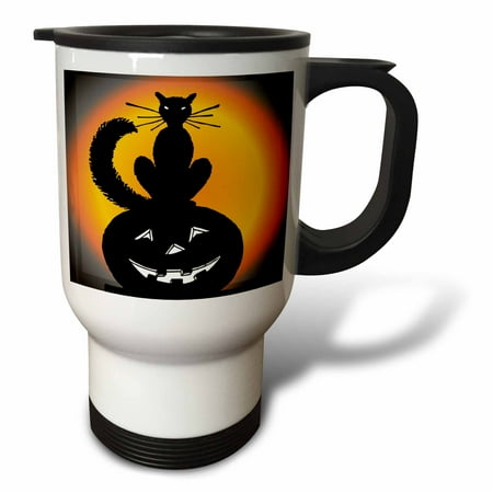 

Halloween Cat on Pumpkin 14oz Stainless Steel Travel Mug tm-25982-1