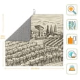 thumbnail image 3 of Xecao Vineyard Landscape Print Dish Drying Mat for Kitchen Counter,Absorbent Coffee Bar Mat, Dish Drainer Rack Mats,Dining Room Decoration, 3 of 8