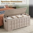 thumbnail image 5 of edx Storage Bench with Lift Top, 47 inch&nbsp; Entryway Bench with Safety Hinge, P2 Particleboard & MDF Storage Ottoman for Bedroom, Entryway, Gray, 5 of 8