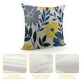 thumbnail image 4 of Nawypu Navy Blue Yellow Dahlia Pillow Covers, Yellow Grey Dahlia Floral Outdoor Decorative Throw Pillows Summer Geometry Flower Pillowcase Square Cushion Cover for Home Sofa, 4 of 5