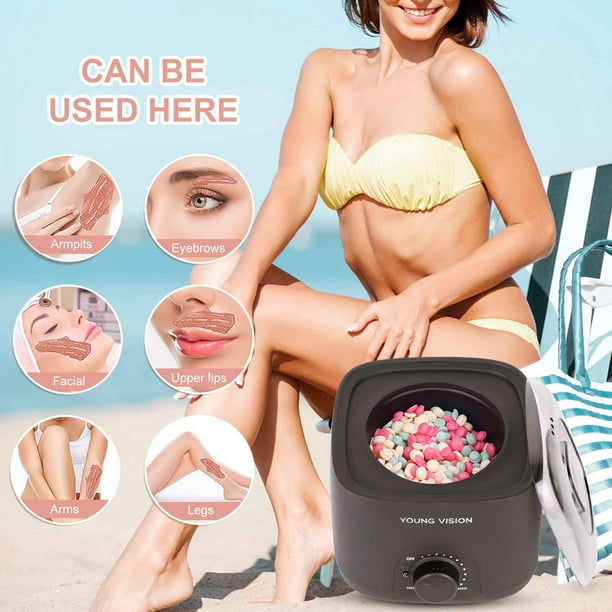 Cera Caliente Depilar El Area Del Bikini Con Rastrillo Depilado