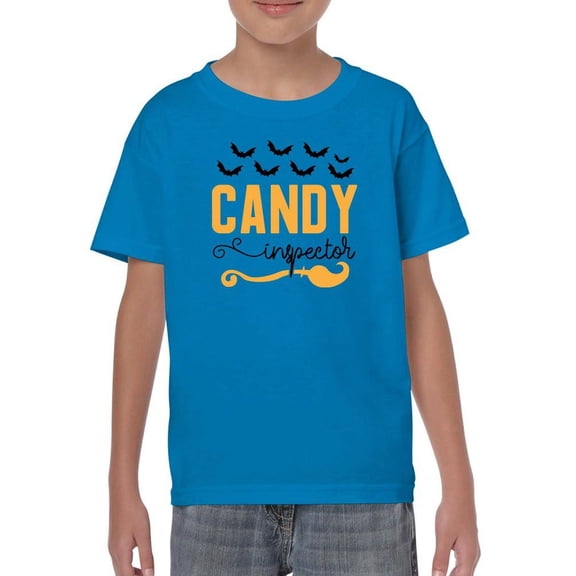 Candy Inspector. Bats And Broom T-Shirt Juniors -Image by Shutterstock,  Medium