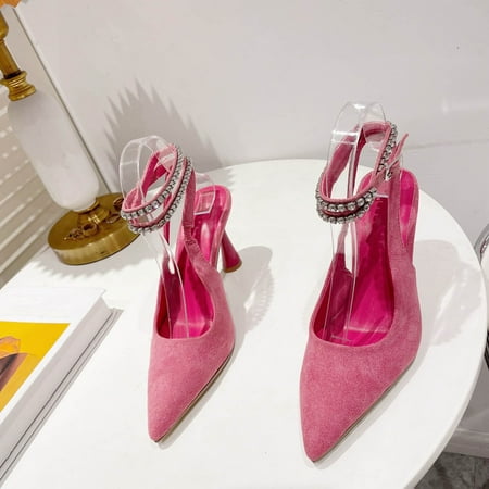 

Cathalem Breathable High Casual Women s Pointed Heels Lace Up Toe Fashion Sandals Thigh High Boots for Women with Heel Size 12 Hot Pink 8