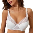 thumbnail image 3 of MIASHUI Bras for Women Underwire Bra Lace Floral Bra Unlined Unpadded Plus Size Full Coverage Bra, 3 of 6