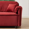 thumbnail image 5 of Living Room Furniture Sets, Sofa, Velvet Couch with Pillows, Upholstered Recliner Sofa, Modern Style Sofa Couch, Velvet Sofa Chair with Wooden Frame for Living Room Apartment, Red, 5 of 9