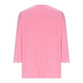thumbnail image 3 of fatyb Womens Tops 3/4 Length Sleeve Loose Blouses Casual V Neck Shirts Solid Color Tee Tops for Women, 3 of 5