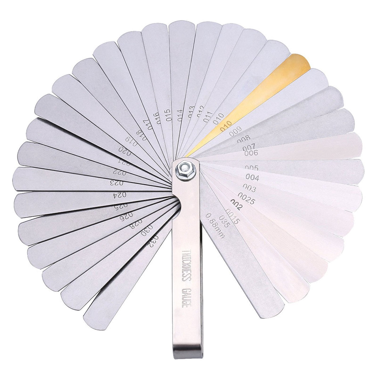 32 Blades Steel Feeler Gauge Dual Marked Metric And Gap Measuring Tool ,Easy to Use